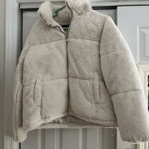 Cozy White Faux Fur Jacket Madden girl